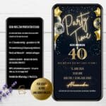 Digitale Einladung 40. Geburtstag