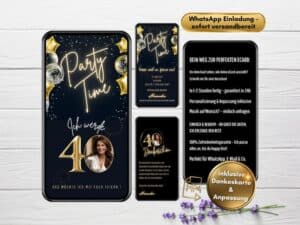 Einladung 40. Geburtstag Frau